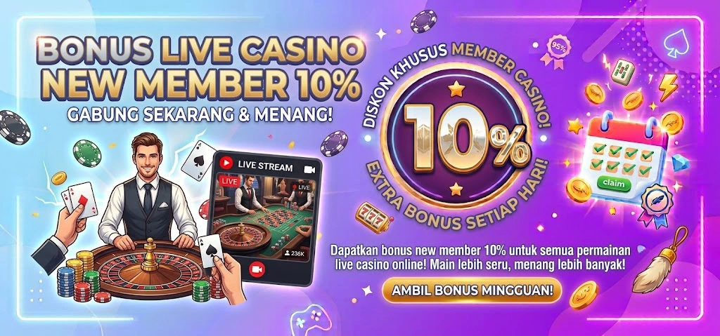 Bonus New Member Live Casino Online